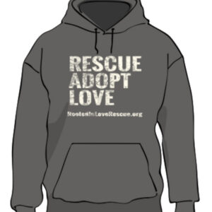 Gray Rescue Adopt Love hoodie