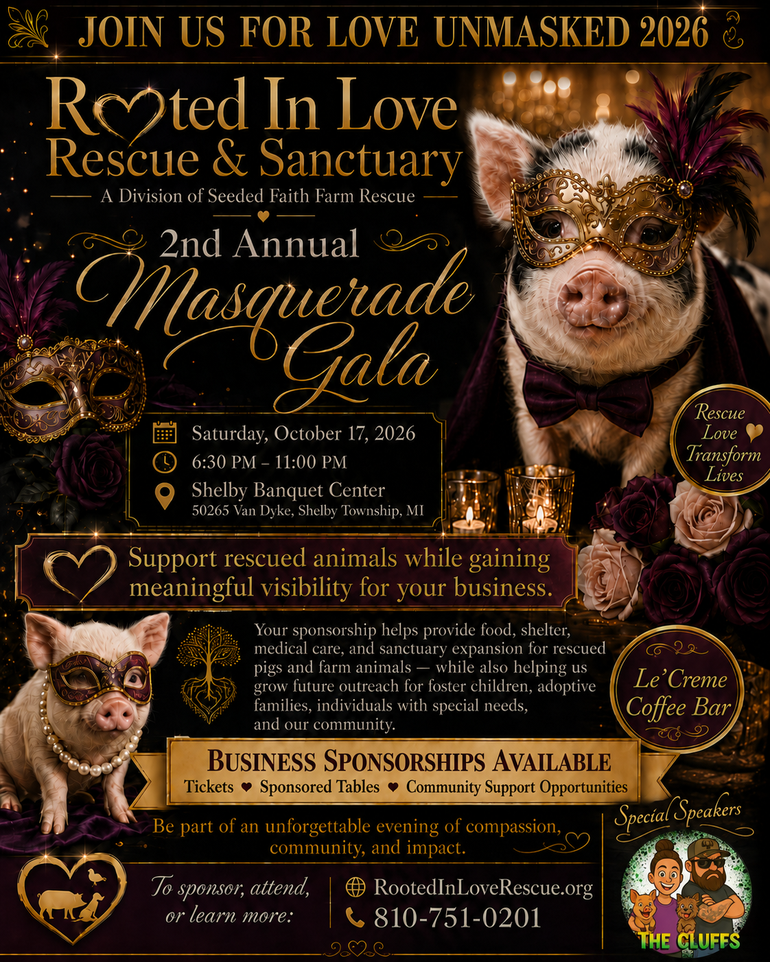 Love Unmasked 2026 Masquerade Gala flyer